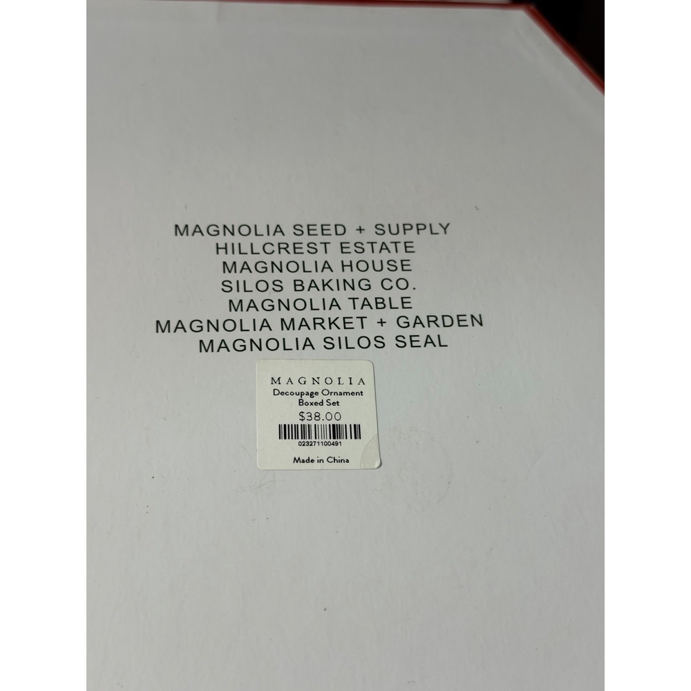 Magnolia Market  Waco TX Decoupage Ornaments Set of 7 Chip Joanna Gaines (P2892) - Picture 8 of 14